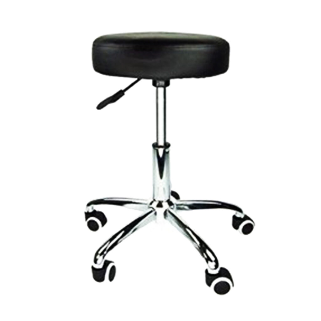 Silverfox Flat Stool w/Chrome Base. 1023A